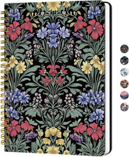 Lined Spiral Journal for Women, A5 Hardcover Cute Notebook for Work Note Takin