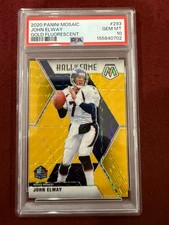 John Elway 2020 Mosaic Gold Fluorescent Prizm 11/20 PSA 10 Gem Mt POP 2