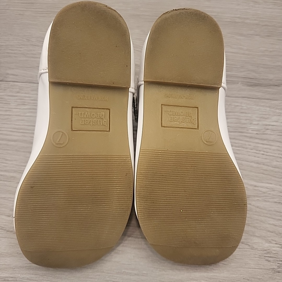 Buster Brown Maddie White Mary Jane Toddler Size 7 Rhinestone 