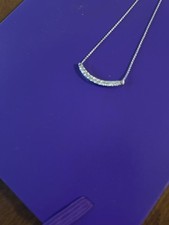 14K Silver Plated diamond Tennis Necklace - Never Worn And Perfect Condition.