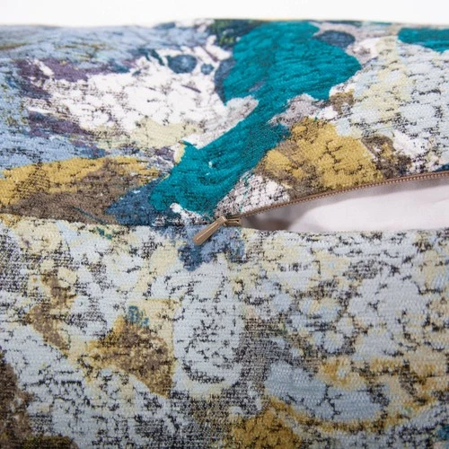 Howard Elliott Stanton Turquoise 20" Square Throw Pillow - Picture 5 of 7