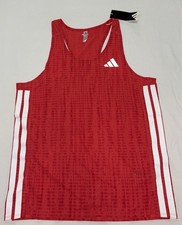 adidas Adizero Running Singlet Men's Sports Training Tank Top Size Medium