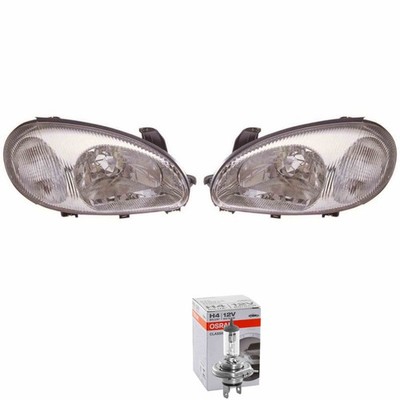 Halogen Scheinwerfer Set H4 für Daewoo Lanos Stufenheck inklusive Lampen