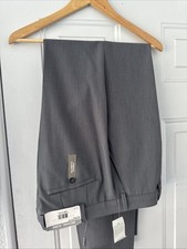 Michael Kors Men's Classic-Fit Stretch Dress Pants Light Grey Solid 38x32 NWT