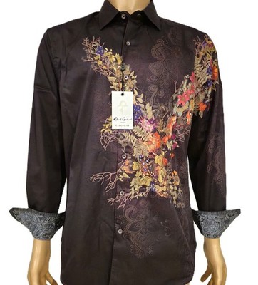 NWT $348 ROBERT GRAHAM AMAIRA 2 EMBROIDERED FRONT EAGLE BERRY COTTON SHIRT M