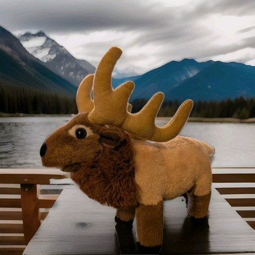 Wild Republic Caribou Reindeer Elk 9in Stuffed Animal Plush Plushies - Picture 2 of 4