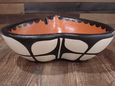 Native American Santo Domingo Kewa Heart Handmade Clay Pottery by R & B