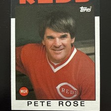 1986 Topps Pete Rose #741 Cincinnati Reds Vintage Base Set Baseball Card