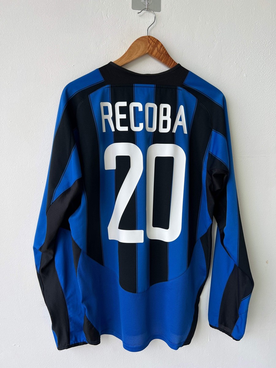 M) Inter Milan 2003-04 Home Long Sleeve Shirt Recoba #20 Original