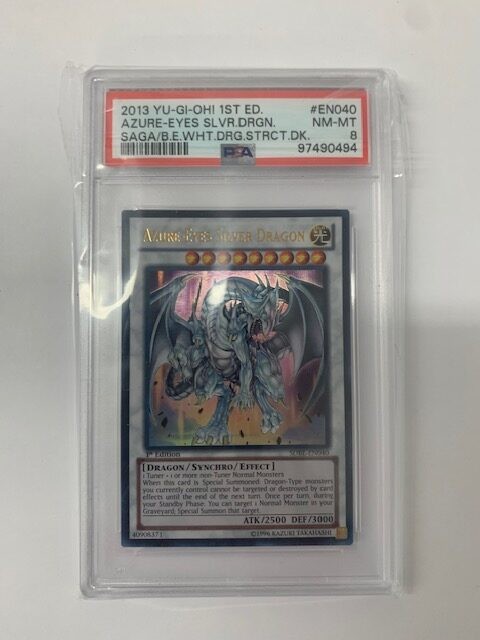 Yu-Gi-Oh! Azure-Eyes Silver Dragon SDBE-EN040 1st Edition PSA 8