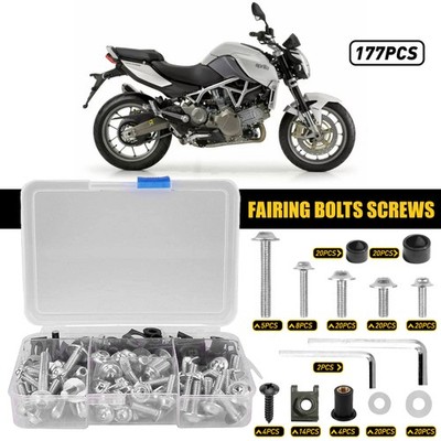 Complete Fairing Bolt For Kawasaki ZX6R Ninja ZX9R ZX12R ZX14 Screws Kit Silver