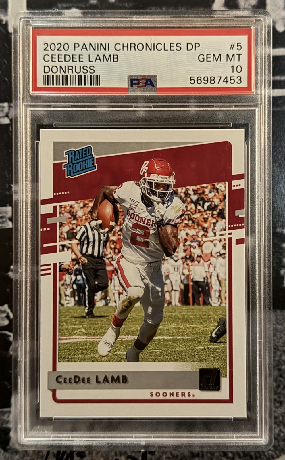 CeeDee Lamb - 2020 Panini Chronicles Draft Picks Rated Rookie - #5 - PSA 10