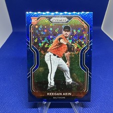 2021 Panini Prizm Blue Donut Circle Prizm /199 Keegan Akin #14