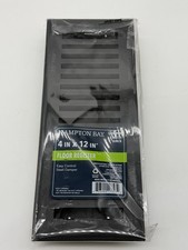 Hampton Bay 4 in. x 12 in. Steel Floor Register in Matte Black Finish, NEW
