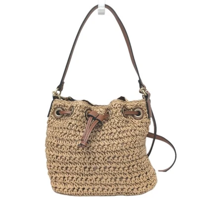 Marks and Spencer M&S Collection Small Straw Cross Body Duffle Bucket Bag EUC - Image 1 of 4