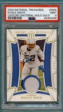 2022 Panini National Treasures Khalil Mack Century Material Gold /10 #KMA PSA 9!