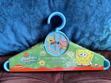 Spongebob Squarepants 4 Total Clothing Hangers - New in Box, Plastic