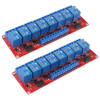2PCS DC 12V 8 Channel Relay Module with Optocoupler Isolated Support High 