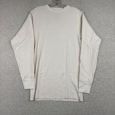 Indera Y2K Mens Large Cotton Thermal Waffle Knit Crew Neck Top New w/ Tags