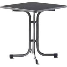 SIEGER Tisch 231/G 70 x 70 cm grau Gestell aus Stahl in eisengrau, Tischplatt...