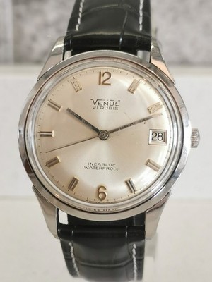 Venus Vintage Watch Steel Case Cal. FHF SERVICED