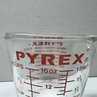 Vintage Pyrex 2-cup 16-ounce Glass Measuring Cup Model 516 USA Red Letters — photo 7