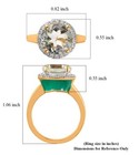 3.75ctw Montezuma Prasiolite & Moissanite Ring Vermeil Plated Silver Size 8 — photo 2