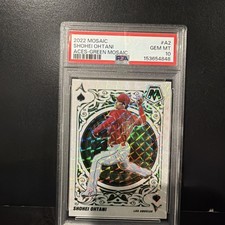 Shohei Ohtani 2022 Mosaic Aces RARE Green Prizm Angels SP #A2 ⭐️ PSA 10 GEM MINT