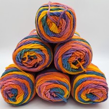 Yarn Outlet Variegated Aran Knitting/Crochet Yarn 6X150g Balls