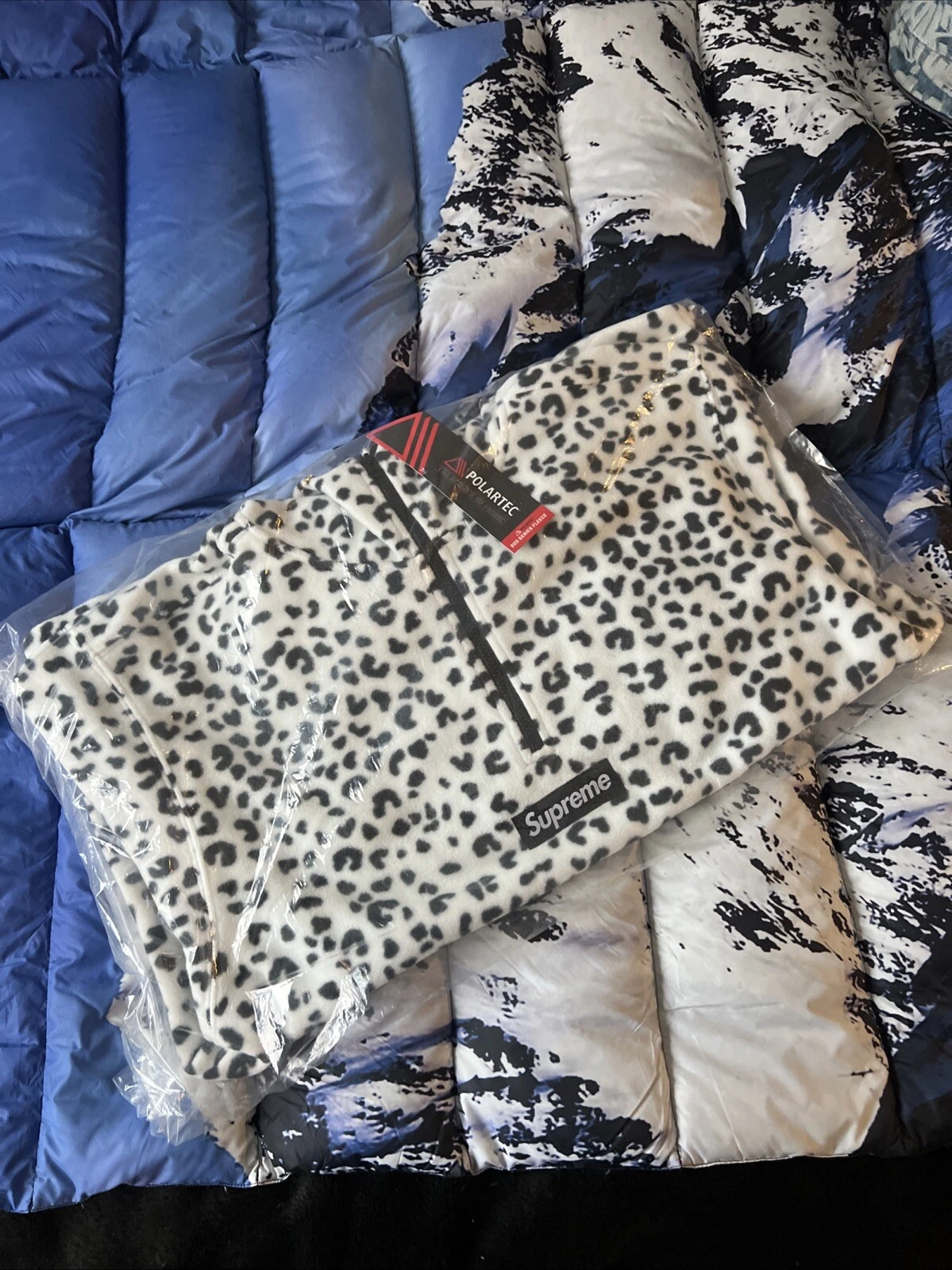Sweat à capuche demi zip masque léopard Supreme Polartec FW24   Taille XL