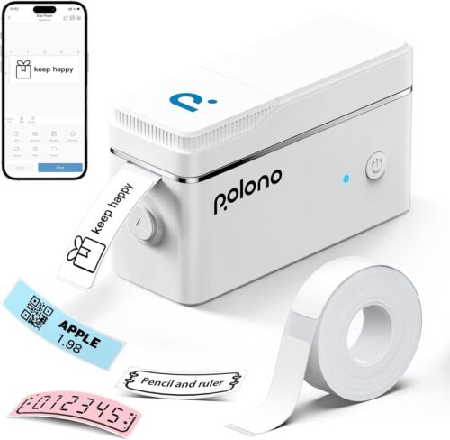 Label Maker Machine with Tape, Portable Thermal Printer, Portable Bluetooth