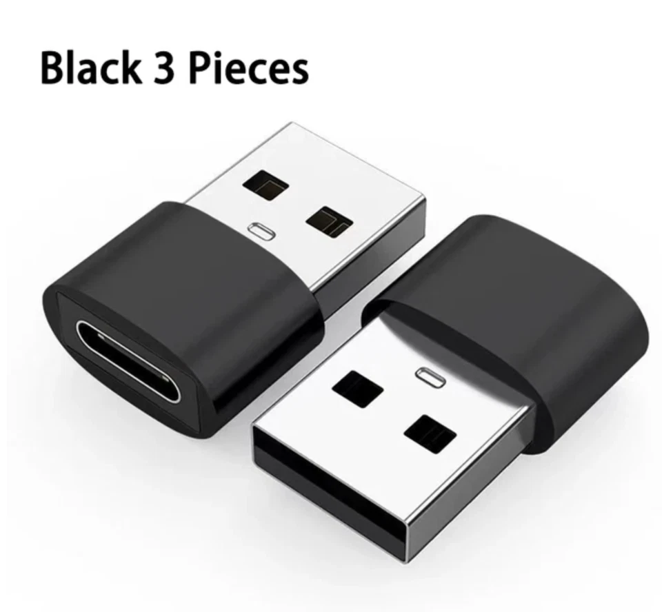 USB 3.1 Type C Female to USB A Male Adapter Converter Charger for iPhone Samsung - Image 3 of 4