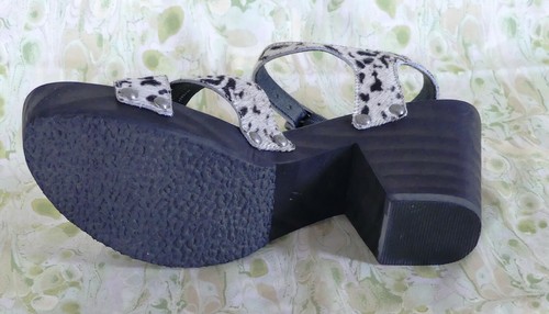 Women's Matisse Jump In Black Spot Ankle Strap Heeled Sandal Size 7M NIB - Picture 6 of 6