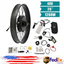 For Electric Bike 26 Inch Fat Rear Wheel 480rpm 1200W Waterproof Conversion Kit