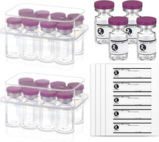 20 Pcs 2Ml Sealed Sterile Empty Vials with Self Healing Injection Port Glass Pen