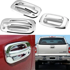 For 1999-2006 Chevy Silverado GMC Sierra Chrome 2Dr Handle PSKH + Tailgate Cover