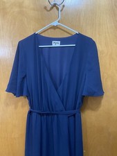 Show Me Your Mumu Dress Womans Size XXL Navy Sophia Wrap Dress Formal