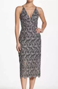dress the population aurora lace tea length dress