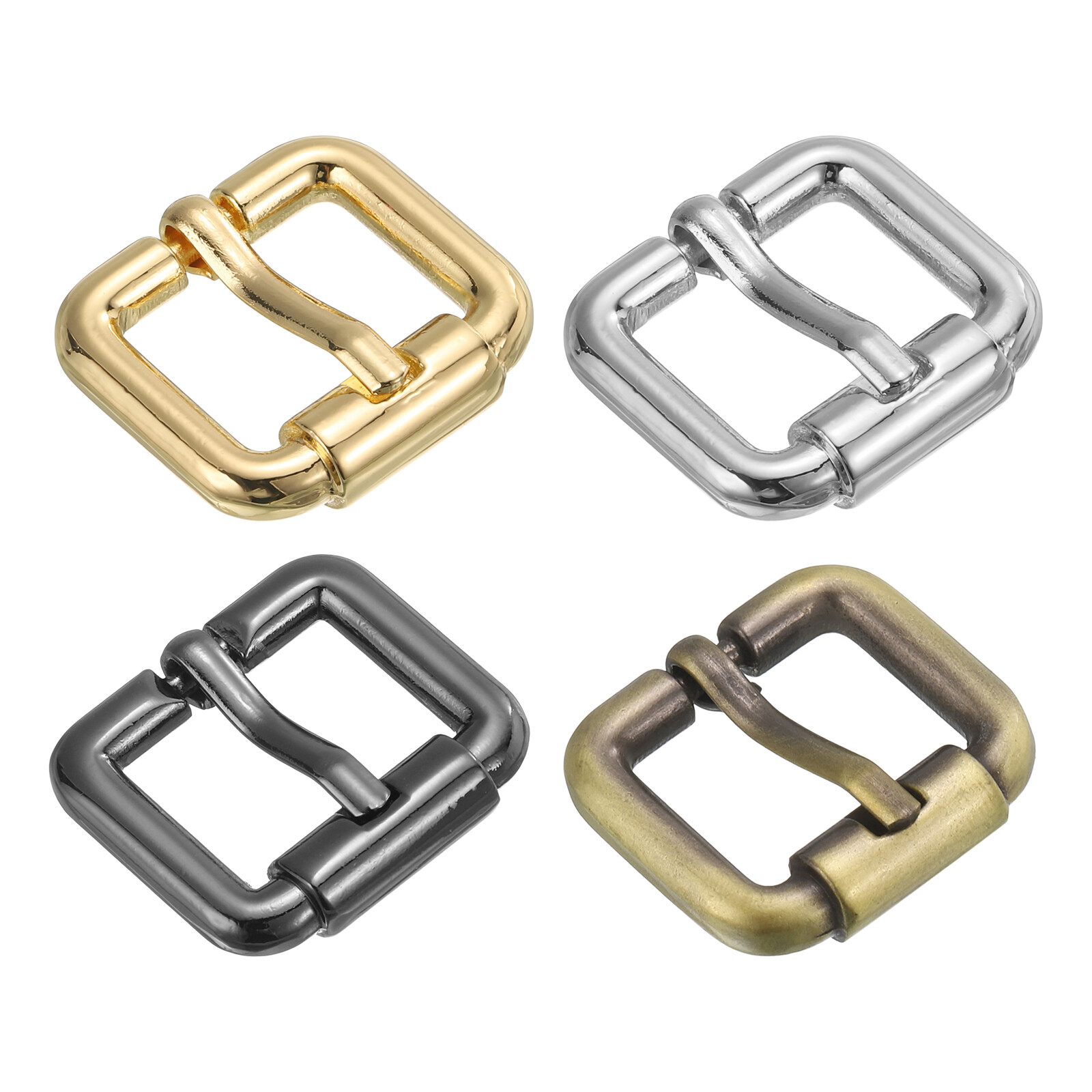 1Set Metal Roller Buckles 20mm Slider Movable Bar Strap Adjuster (4 Colors)