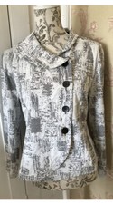 Ralston Off White And Black ‘angie’ Jacket Bnwt Quirky Size M New