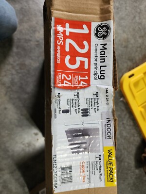 GE 125 Amp 14-Space 24-Circuit Main Lug Indoor Center w/ 4 Breakers TLM1212CCUGK