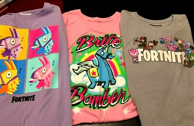 Fortnite Dance Unicorn Brite Bomber Loot, Four Llamas & Multi Character t-shirts