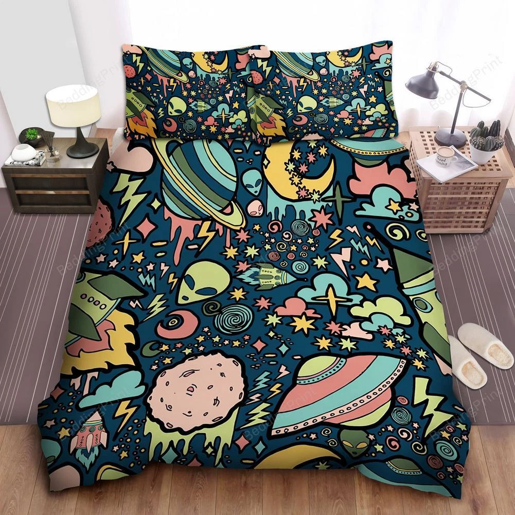 Alien Ufo Pattern Bedding Sets