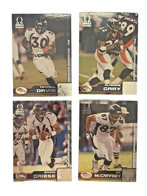 2000 Pacific 4 CARD LOT  GARY,  DAVIS HOF,  GRIESE,  MCCAFFREY Denver Broncos