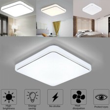 Bright Square LED Ceiling Down Light Panel Wall Bathroom Kitchen Lamp White 1-4X