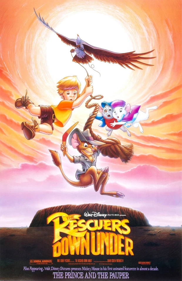 Walt Disney's The Rescuers Down Under movie poster - 11 x 17 inches