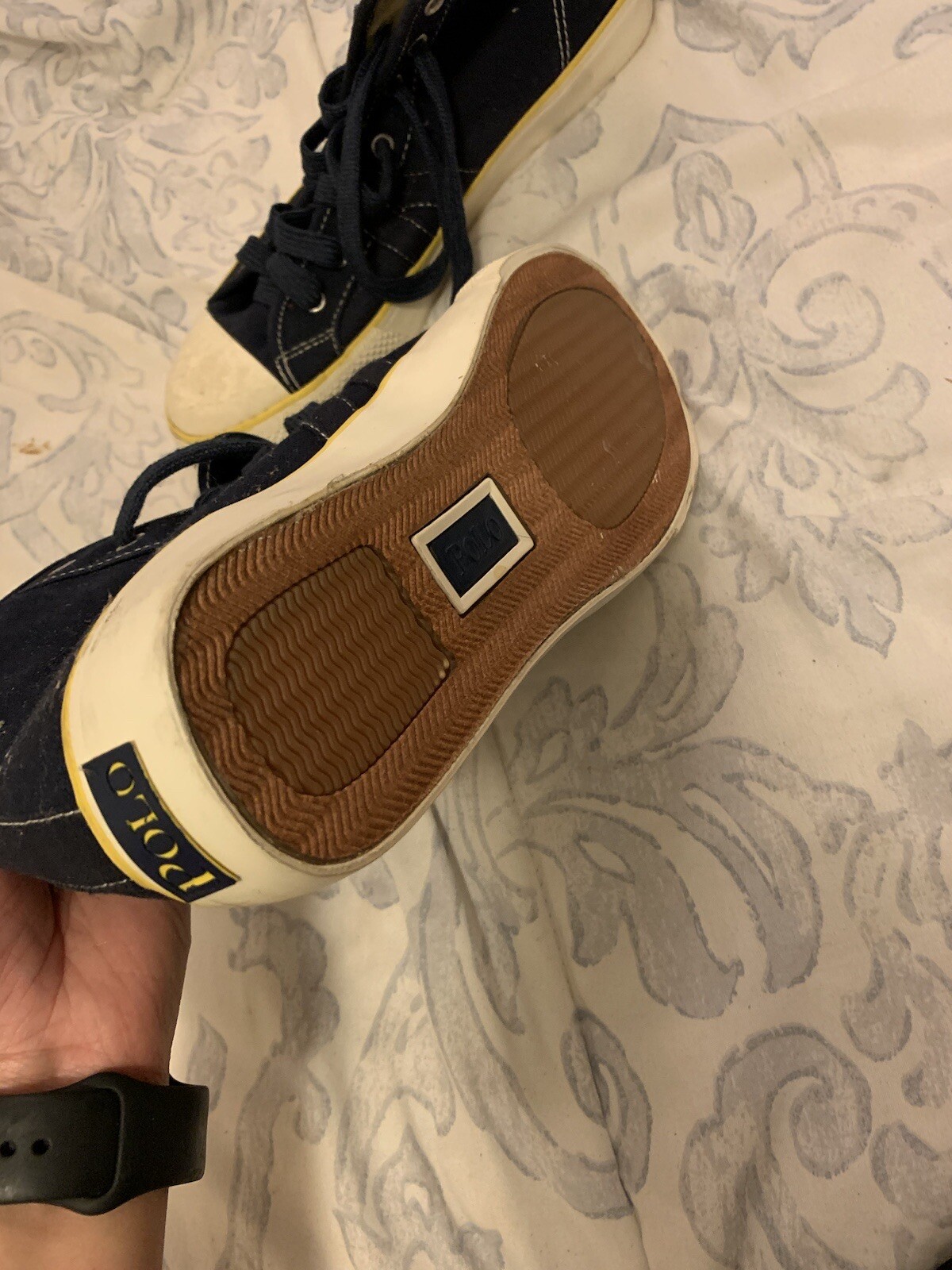 PONY Polo Ralph Lauren Sneakers Uomo Taglia 10 TOP IN TELA Delton High Top Usate