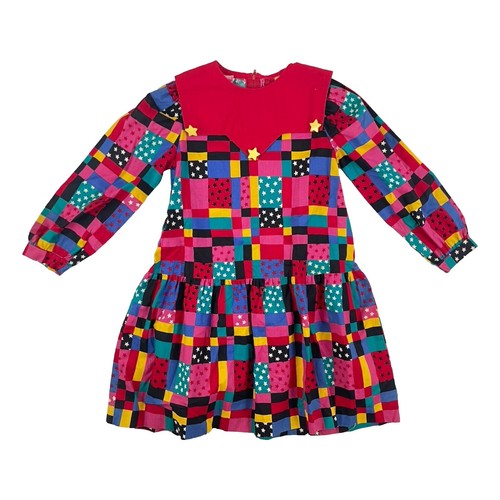 Vintage girl's Christmas Polly Flinders Dress Sz 6 Plaid Smocked Long  Sleeve | eBay