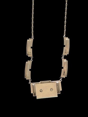 Rara collana Jakob Bengel antica art deco gioielli vintage originali - Foto 5 di 6