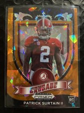 2021 Panini Prizm Draft Picks Patrick Surtain Crusade Orange Ice Prizm RC #178